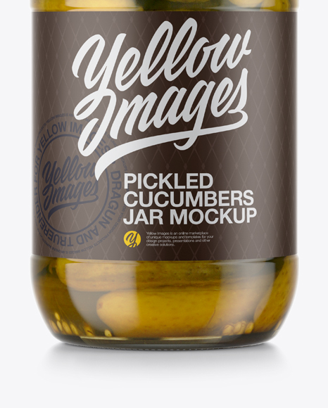 Pickled Cucumbers Jar Mockup