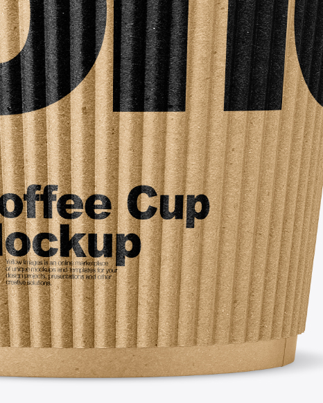 Kraft Coffee Cup w/ Sleeve Mockup