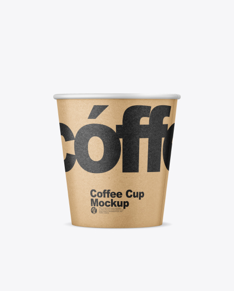 Kraft Coffee Cup w/ Sleeve Mockup