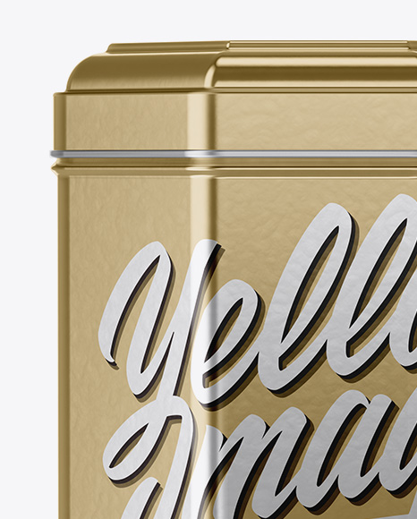 Metallic Tin Box Mockup