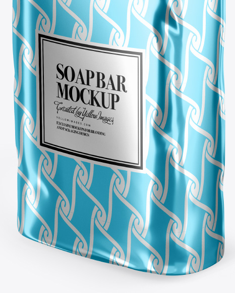 Metallic Soap Bar Package Mockup Metallic Soap Bar Package Mockup