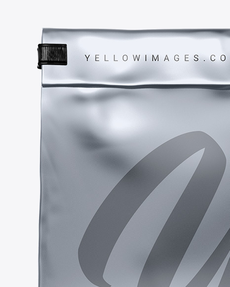 Metallic Coffee Bag Mockup