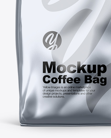 Metallic Coffee Bag Mockup