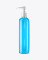 Clear Cosmetic Bottle with Pump Mockup Clear Cosmetic Bottle with Pump Mockup