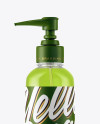 Clear Cosmetic Bottle with Pump Mockup Clear Cosmetic Bottle with Pump Mockup