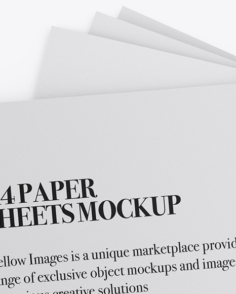 A4 Paper Sheets Mockup