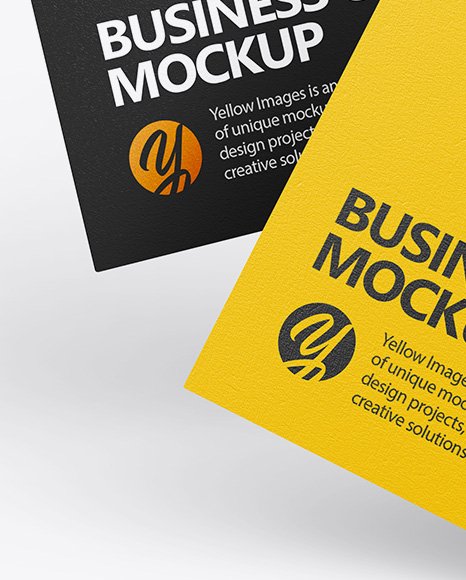 Two Textured Business Cards Mockup