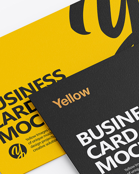 Two Textured Business Cards Mockup