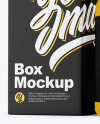 Glossy Pills Bottle with Box Mockup