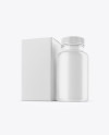 Matte Pills Bottle with Box Mockup