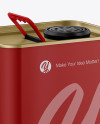 Matte Square Tin Can Mockup