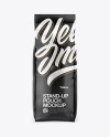 1000g Glossy Coffee Bag Mockup - Front View