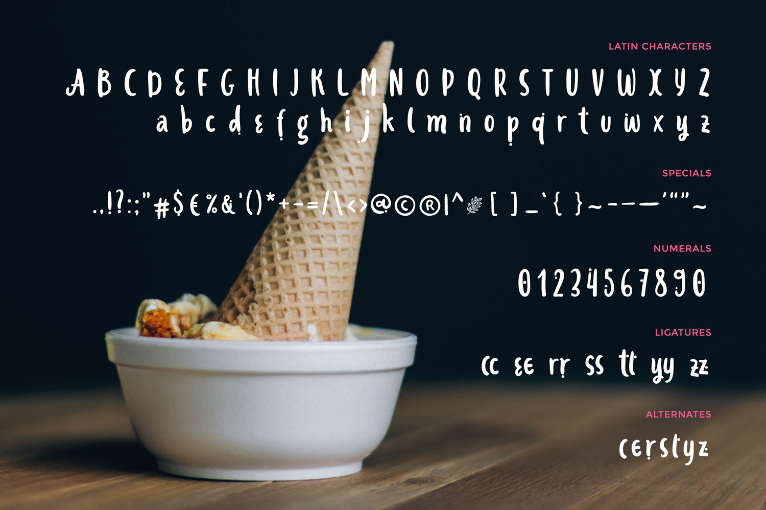 Ice-cream and Berries Font