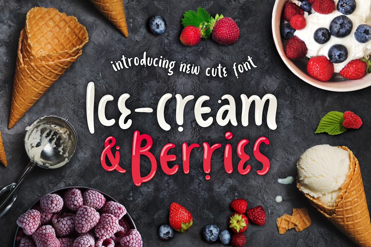 Ice-cream and Berries Font