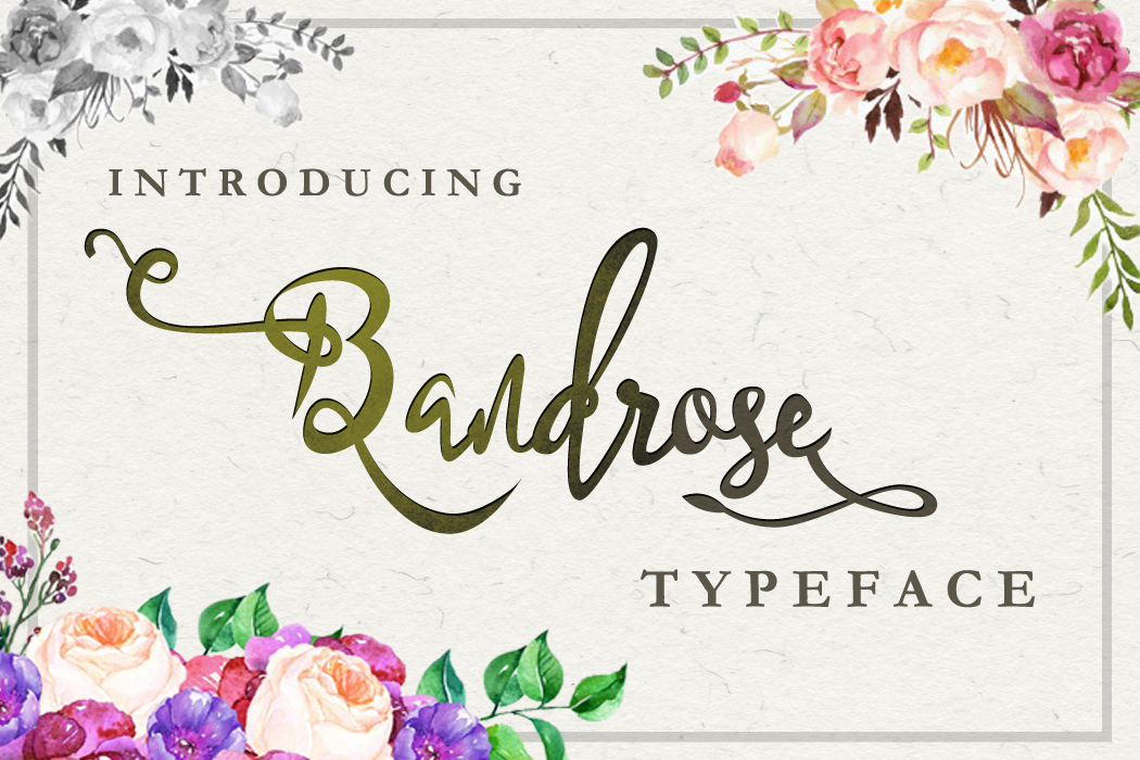 Bandrose typeface Bandrose typeface