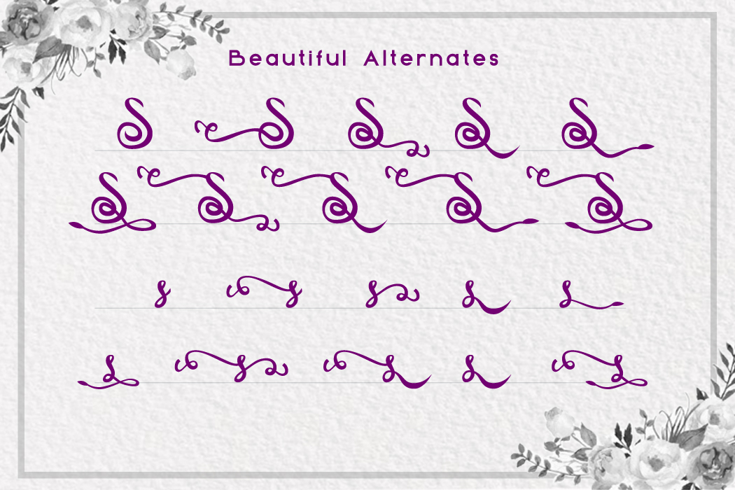 Bandrose typeface Bandrose typeface