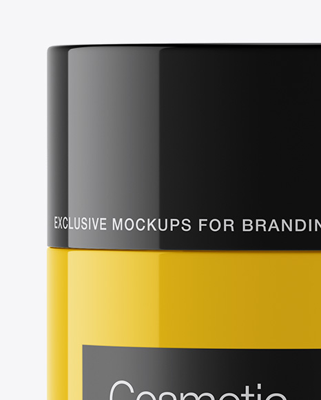 Glossy Cosmetic Jar Mockup