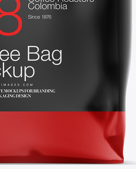 1kg Glossy Coffee Bag Mockup