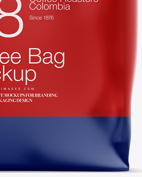 1kg Matte Coffee Bag Mockup