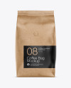 1kg Kraft Paper Coffee Bag Mockup