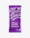 Glossy Sachet Mockup