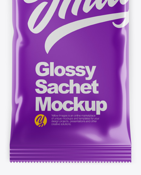 Glossy Sachet Mockup