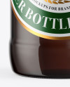 500ml Amber Glass Beer Bottle Mockup