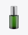 Green Glass Cosmetic Bottle Mockup