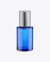 Blue Glass Cosmetic Bottle Mockup