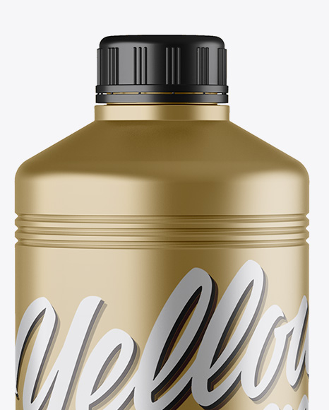 Metallic Plastic Bottle Mockup