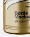 Metallic Plastic Bottle Mockup