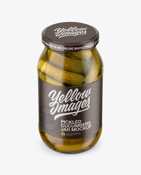 Pickled Cucumbers Jar Mockup