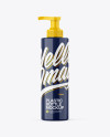 Glossy Cosmetic Bottle with Pump Mockup Glossy Cosmetic Bottle with Pump Mockup
