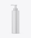 Matte Cosmetic Bottle with Pump Mockup Matte Cosmetic Bottle with Pump Mockup