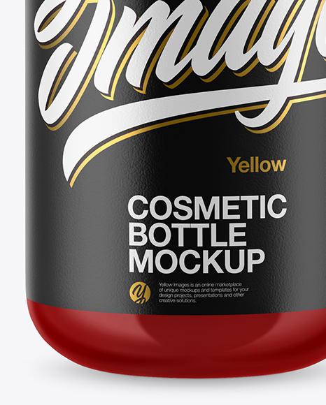 Glossy Cosmetic Bottle with Pump Mockup