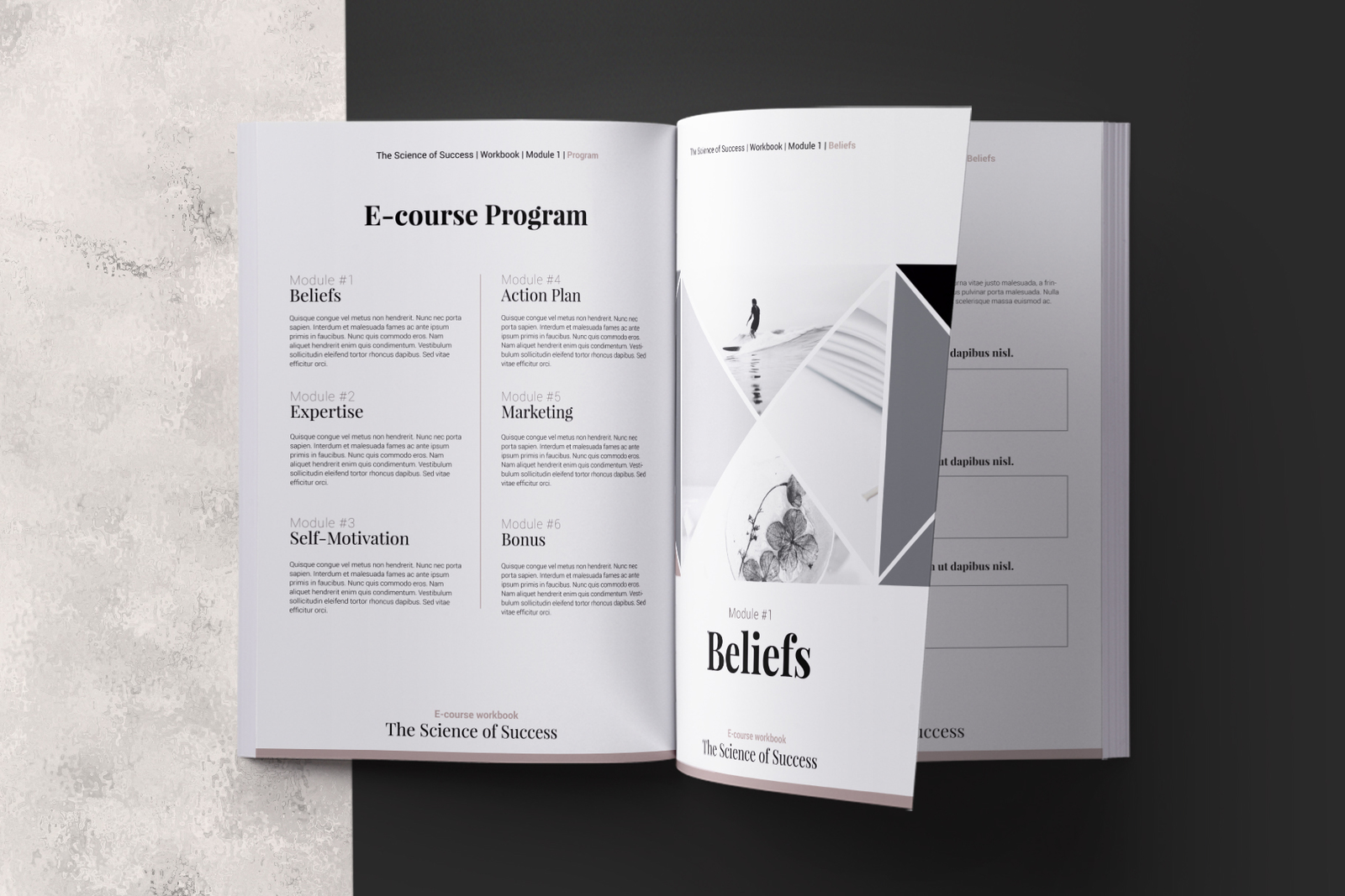 E-course Workbook InDesign Template