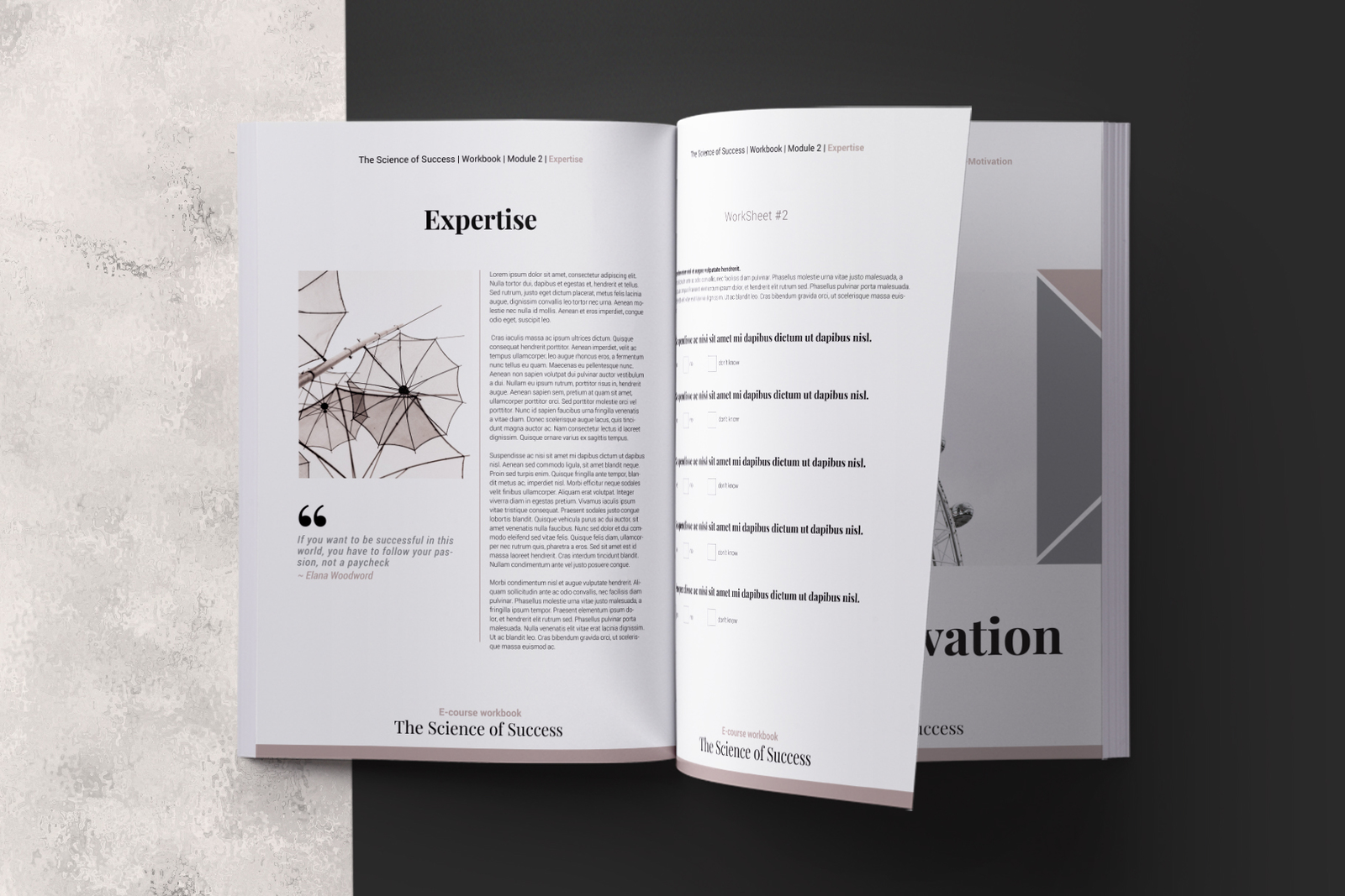 E-course Workbook InDesign Template E-course Workbook InDesign Template