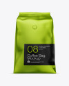 1kg Matte Metallic Coffee Bag Mockup