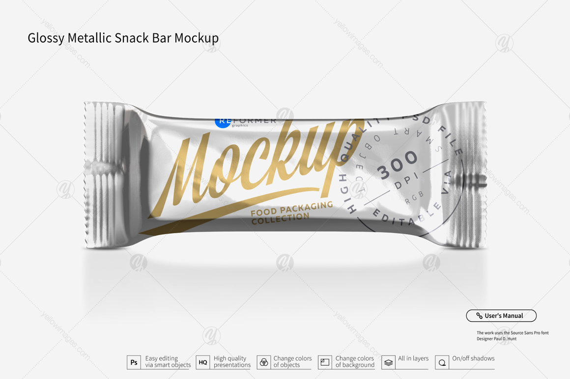 Snack Bar Mockup Bundle 50g Snack Bar Mockup Bundle 50g