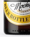 375ml Amber Glass Beer Bottle Mockup