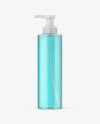Clear Cosmetic Bottle with Pump Mockup Clear Cosmetic Bottle with Pump Mockup
