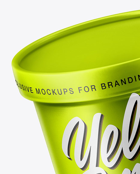 Two Metallized Ice Cream Cups Mockup