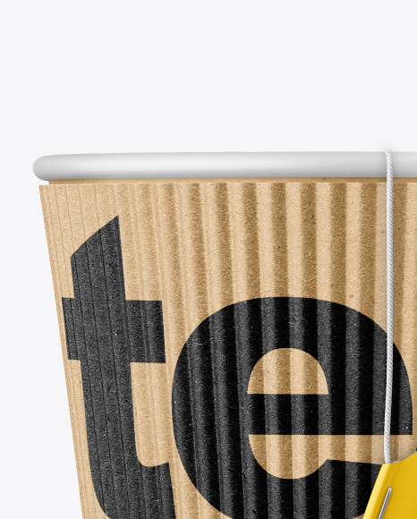 Kraft Tea Cup w/ Sleeve Mockup Kraft Tea Cup w/ Sleeve Mockup