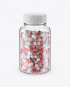 Clear Bottle With Capsules Mockup (High-Angle Shot) Clear Bottle With Capsules Mockup (High-Angle Shot)