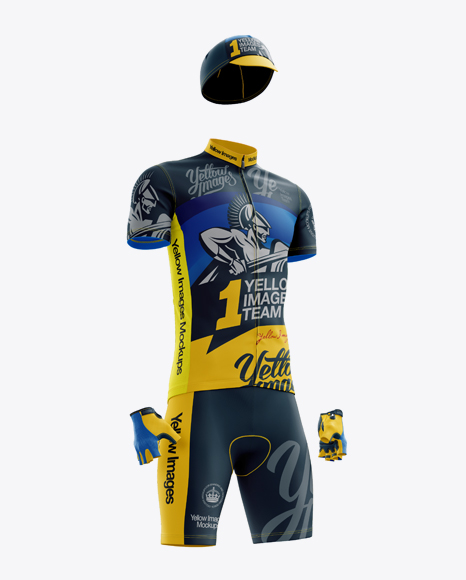 Men’s Full Cycling Kit Mockup (Hero Shot)