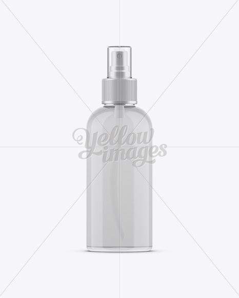 100ml Clear Plastic Sprayer Bottle Mockup