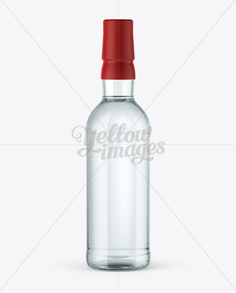 Clear Glass Vodka Bottle Mockup