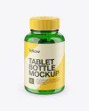 Green Bottle With Capsules Mockup (High-Angle Shot)