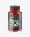 Red Bottle With Capsules Mockup (High-Angle Shot) Red Bottle With Capsules Mockup (High-Angle Shot)