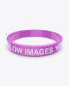 Glossy Silicone Wristband Mockup